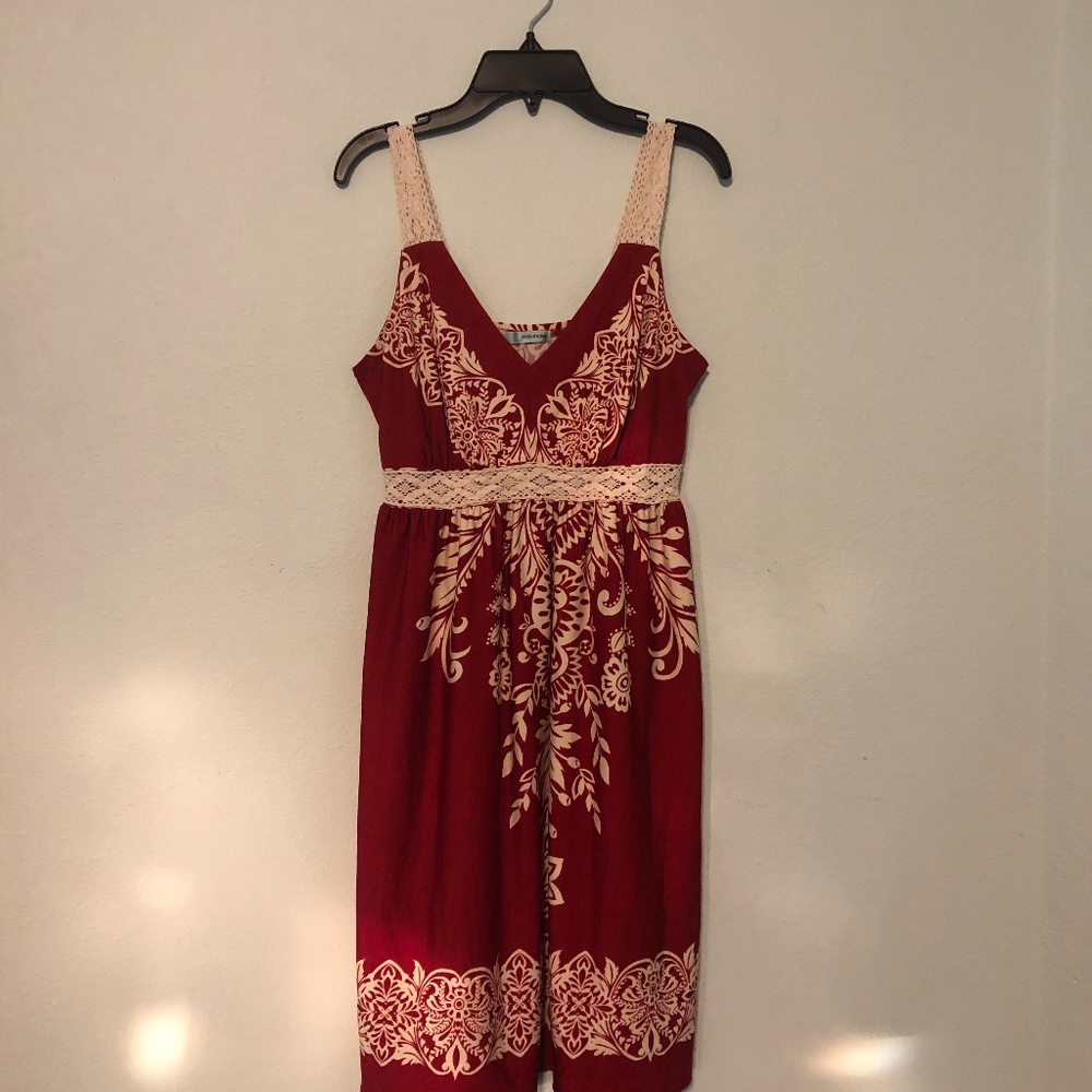 Floral Crochet Detail Dress